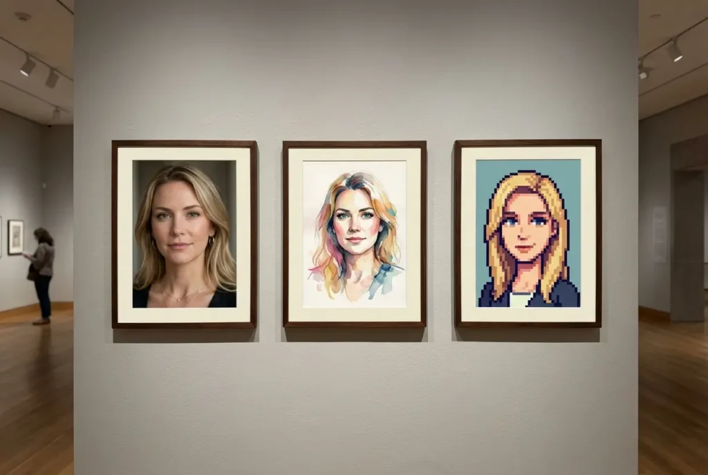 Comparação de estilos artísticos criados por IA